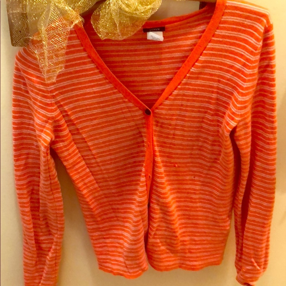 J crew classic orange sweater Preppy and bright